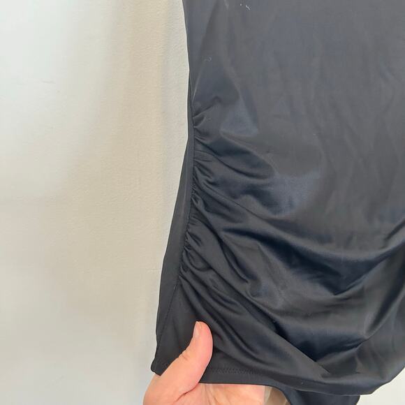 J. Crew Ruched One Piece Swimsuit Black Size S - Picture 6 of 7